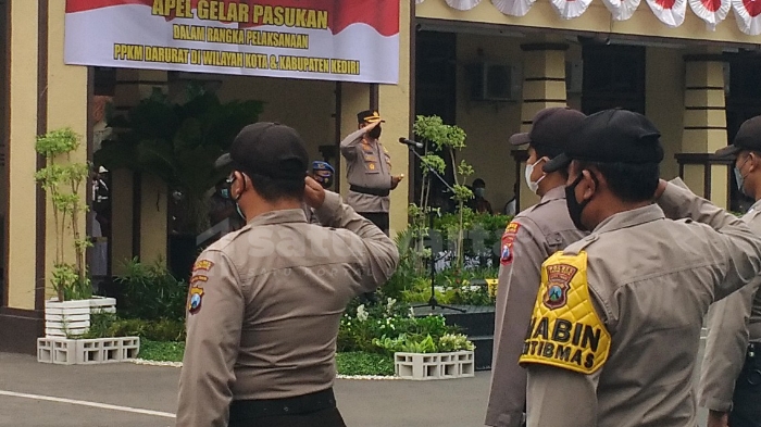 Photo of 540 Personel Gabungan Kawal Penerapan PPKM Darurat kota Kediri