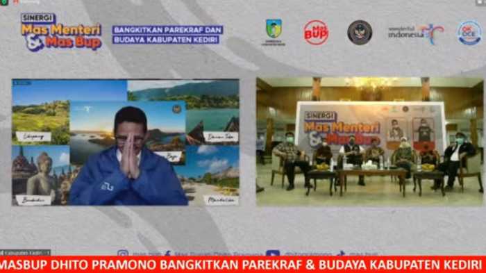 Photo of Webinar Ngopi, Menteri Parekraf-Bupati Kediri Sinergikan Langkah Bangun Sektor Parekraf