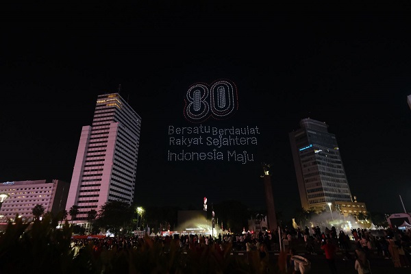 Photo of Formasi Drone Karya Anak Bangsa Meriahkan Puncak Karnaval HUT ke-80 RI