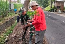 Photo of Koramil 02/Pesantren dan Petani Kota Kediri Gotong Royong Lakukan Penghijauan
