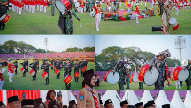 Photo of Meriahkan Apel Akbar Pramuka Ketahanan Pangan 2026, Drumband Genta Buana Brawijaya Curi Perhatian