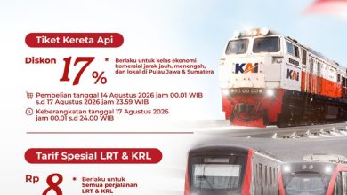Photo of Semarakan HUT ke-81 RI, KAI Daop 7 Madiun Hadirkan Diskon Tiket 17% untuk KA Ekonomi Komersial
