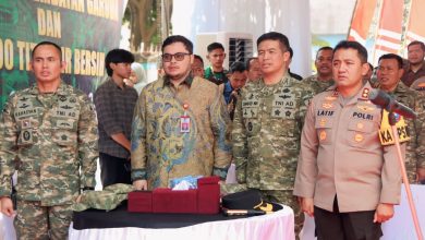 Photo of Dandim 0809/Kediri berserta Jajaran dan Forkopimda Hadiri Launching Serentak Jembatan Garuda dan Titik Air Bersih