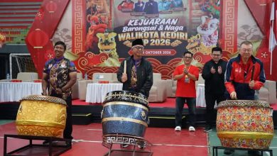 Photo of 25 Tim Jawa-Bali Ikuti Kejuaraan Barongsai dan Naga Wali Kota Kediri Cup 2026 di GOR Jayabaya